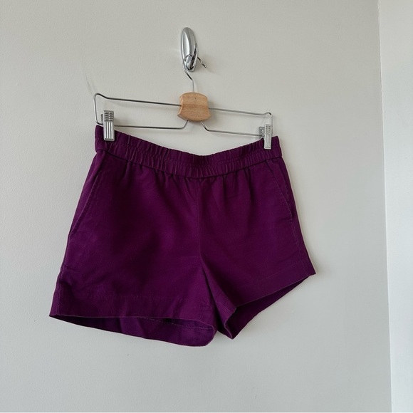 J.CREW -Plum Cotton Shorts (Size:4) - Picture 4 of 5